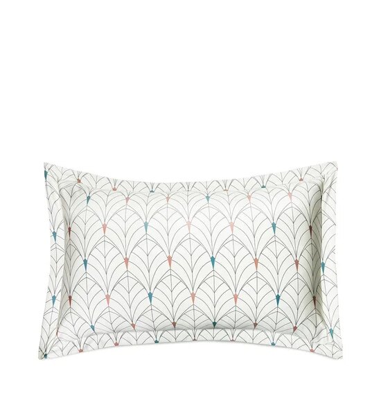ESQUIRE Bamboo Coolplus Collection Oxford Pillow Case Art Deco Printed White Оригинал