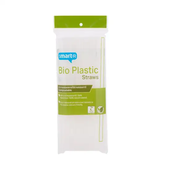 Smarter Straight Straws Biodegradable Size 23 CM (Pack 75 Pcs.) Оригинал