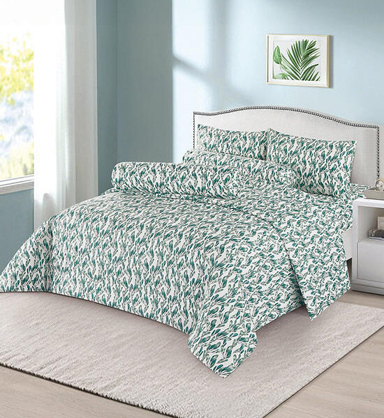 HAVEN Fitted Sheet Set 5 pcs Microtech Collection Queen/King Size Greenery Оригинал