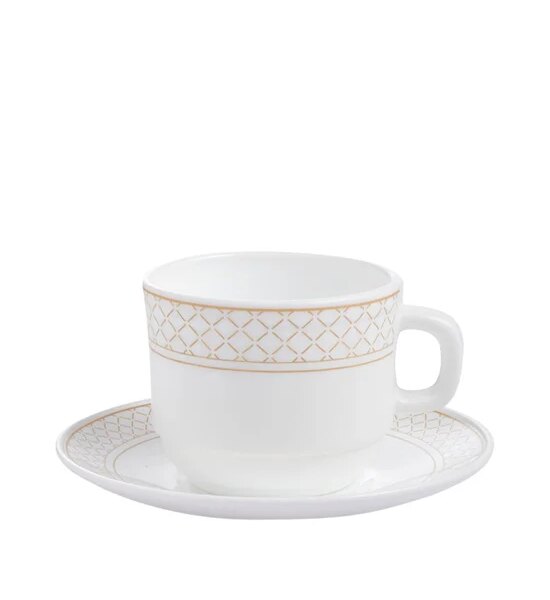 CENTRAL HOME Set Cup Saucer Opal Rattany 250 mL White Оригинал