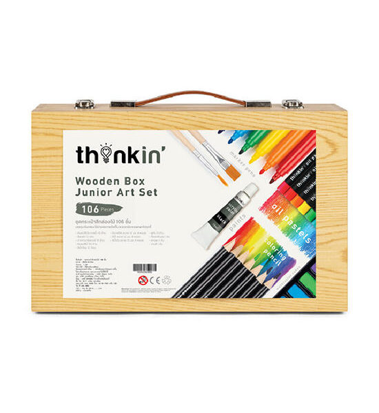 THINKIN THINKKIN ชุดกระเป๋าสีกล่องไม้ รุ่น FKA-106 (106 ชิ้น) Оригинал
