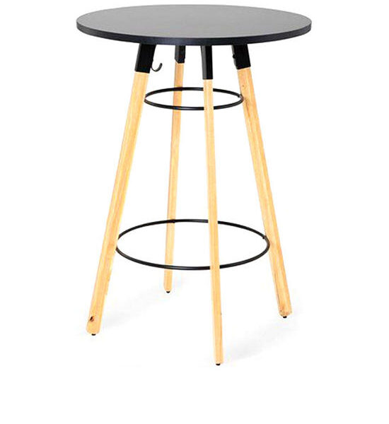 MODERNFORM Black - Round Table End Table Rv Model And Black Top And Rubber Wood Legs Diameter Оригинал