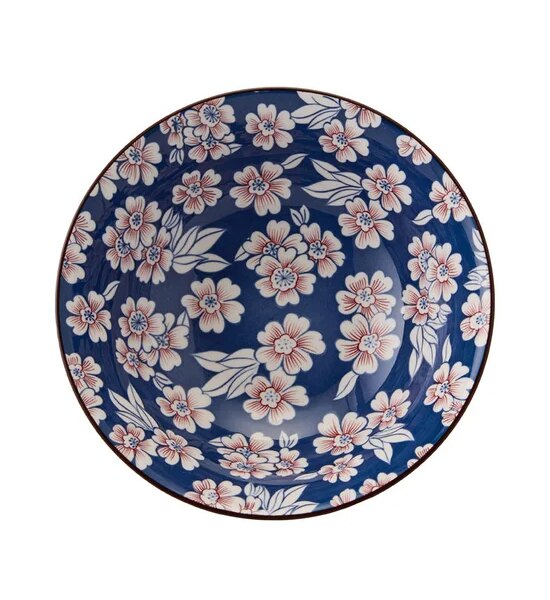 CENTRAL HOME Bowl Porceliain Botany Size 8 Inch Midnight Blue Оригинал