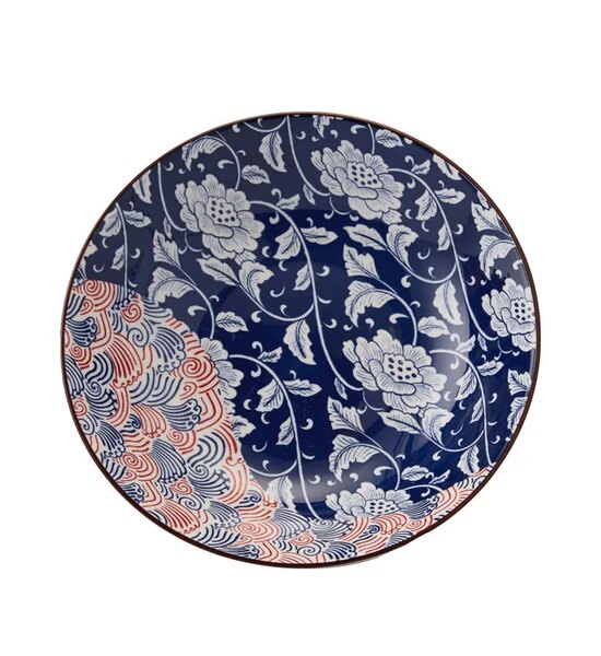 CENTRAL HOME Soup Bowl Peo Wave Size 9.25 Inch Midnight Blue Оригинал