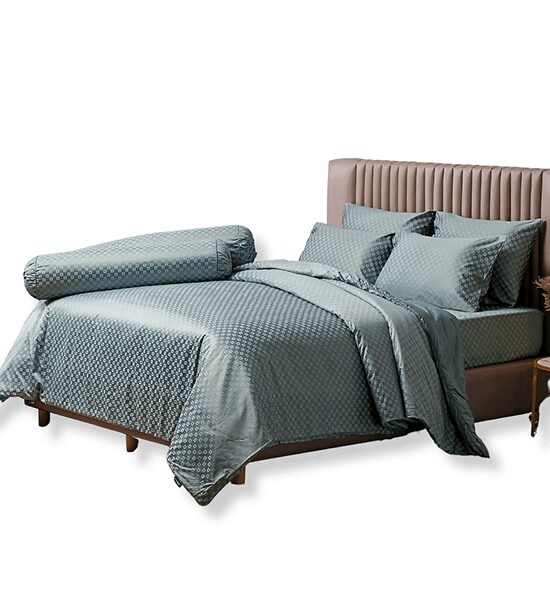 JESSICA BEDDING FITTED SHEET SET 6 FT 5 PCS (King Size) JACQUARD SILKSHINE 500 THREAD COUNTS QS753 Оригинал