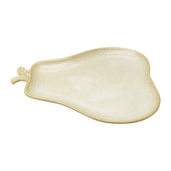 KASSA HOME Cream Ceramic Pear Plate 7.25 Inch No.19A080G-2H Size 18.3 x 24 x 3 cm Оригинал