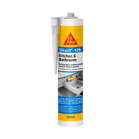 SIKA White Silicone Sealant for Kitchen and Bathroom Kitchen & Bathroom Size 300 ML. Оригинал