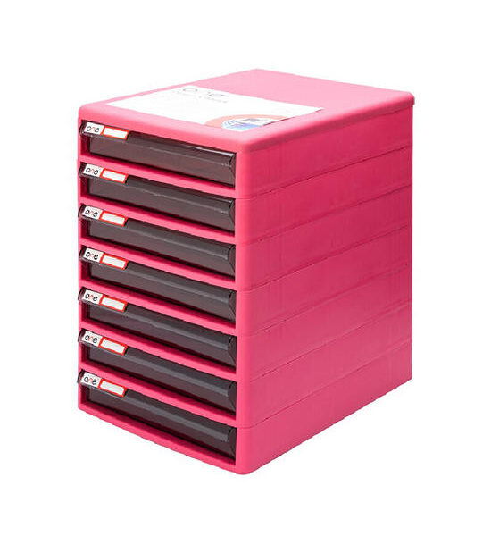 @ONE 7-Drawer Chest with Clear Gray-Pink Construction Оригинал