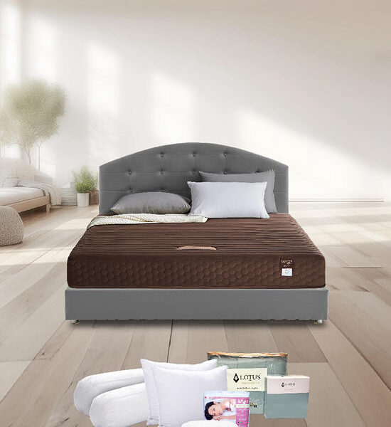 LOTUS Mattress Royce II + Bed Frame: CZECH - MICROFIBER-17 Size 6 FT. Оригинал