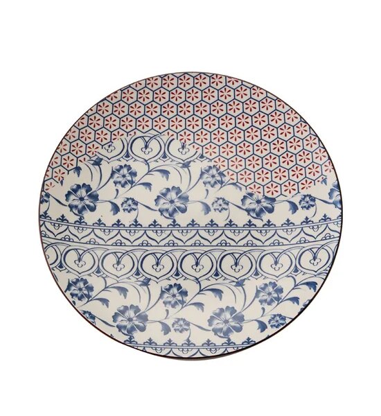 CENTRAL HOME Plate Porceliain Honey Bloom Size 10.5 Inch Midnight Blue Оригинал
