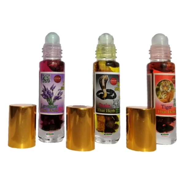 Бальзам тайский жидкий-ингалятор роликовый Otop thai herb oil, 10 мл. Таиланд Snake
