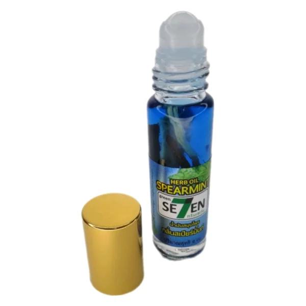 Бальзам тайский жидкий-ингалятор роликовый с Мятой Green Seven Spearmint Herb Oil