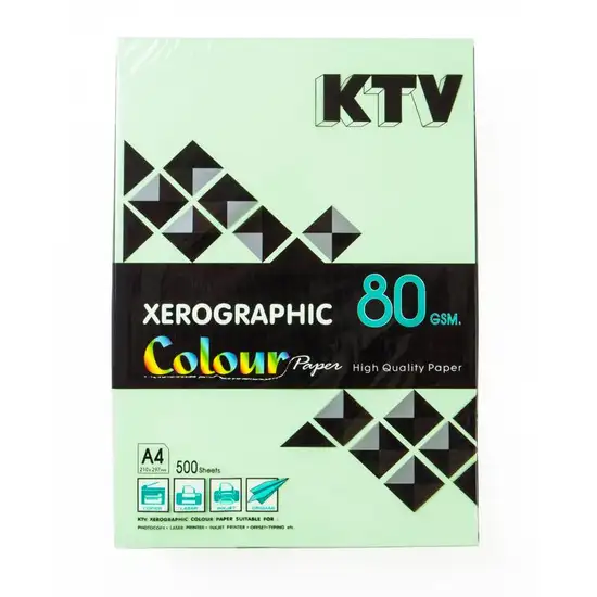 KTV Color Copier Paper A4 80 gsm. Green (500/Pack) Оригинал