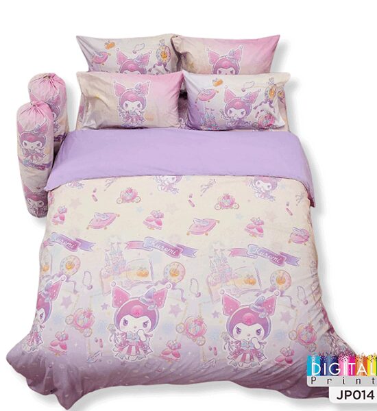 JESSICA BEDDING FITTED SHEET SET WITH COMFORTER 3.5 FT 4 PCS (Twin Size) Micro Digital Print JP014 Оригинал