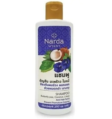Шампунь с мотыльковым горошком, кокосом и литсеей Narda 250 мл