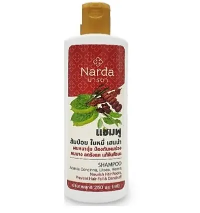 Шампунь с акацией шикакай, литсеей и хной Narda 250 мл