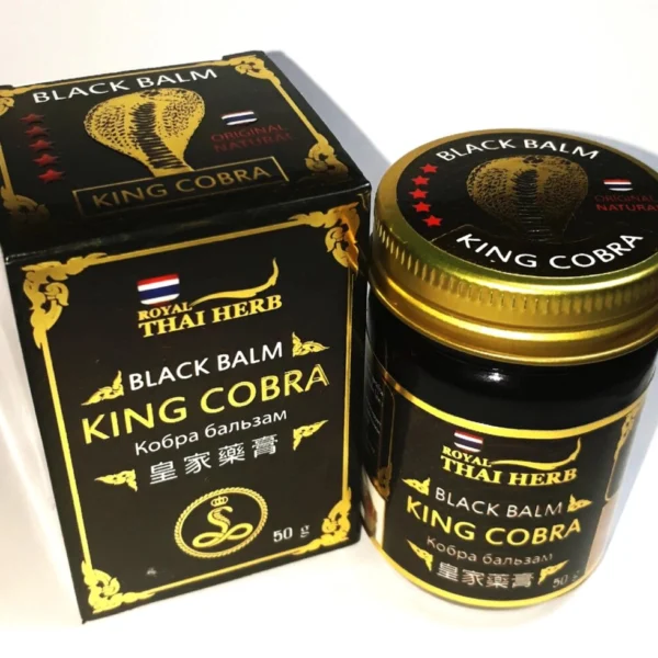 Черный бальзам на основе яда Кобры Royal Thai Herb Black Balm King Cobra, 50 мл., Таиланд