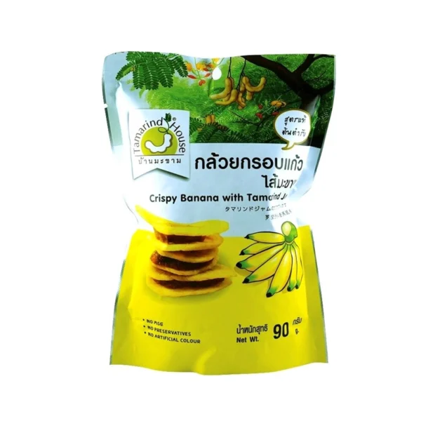 Чипсы банановые с Тамариндом и Маракуйя Tamarind House Crispy Banana, 90 гр. Таиланд (в ассортименте) ТАМАРИНД