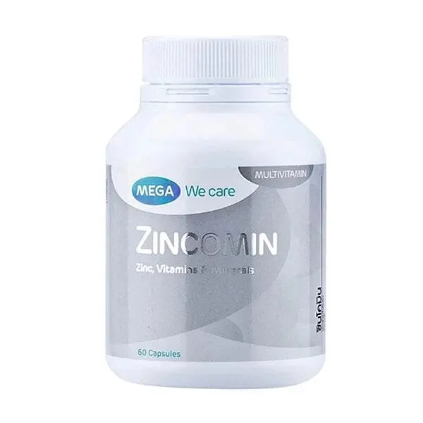 Цинк витамины MEGA We Care Zincomin Zinc, 60 шт. Таиланд