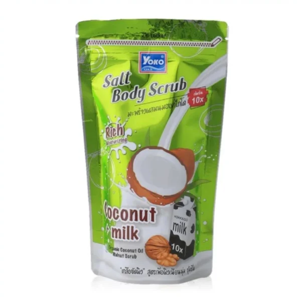 Cолевой скраб для тела “Кокосовое молоко”  Yoko Coconut + Milk Spa Salt, 350 гр.