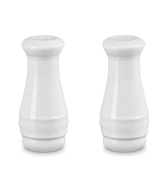 LE CREUSET Salt & Pepper Shakers 4C Box 110 mL White Оригинал