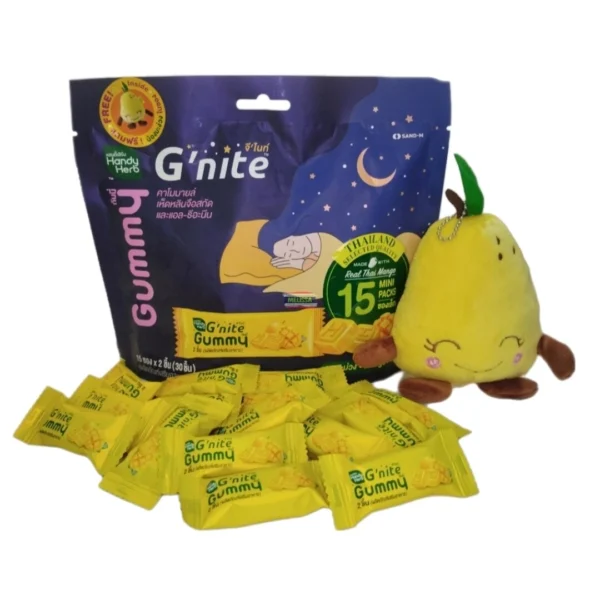 G'nite Gummy Handy Herb – мармеладки от бессонницы, для крепкого сна c экстрактом рейши и L-теанином, вкус манго