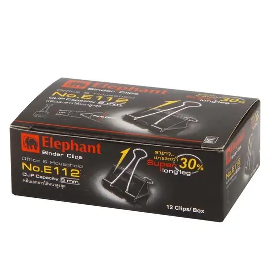 ELEPHANT Binder Clip 19 mm. (12/Box) Оригинал