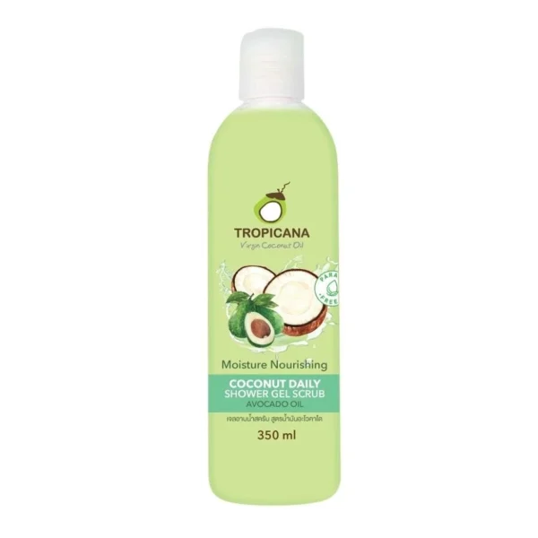 Гель-скраб для душа с маслом Авокадо /  Coconut Daily Shover Gel Scrub Avocado Oil, TROPICANA, 350 мл, Таиланд