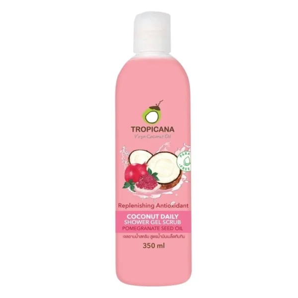 Гель-скраб для душа  с маслом косточек Граната / Coconut Daily Shover Gel Scrub Pomegranate Seed Oil, TROPICANA, 350 мл