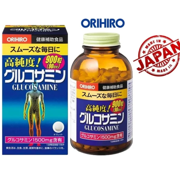 Глюкозамин ORIHIRO Glucosamine 1500 mg. комплекс для здоровья суставов и связок. Япония 900 КАПСУЛ