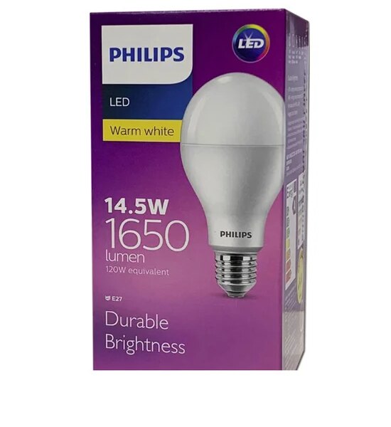 PHILIPS LIGHTING หลอดLED 14.5W 27K A60E27 G7 Оригинал