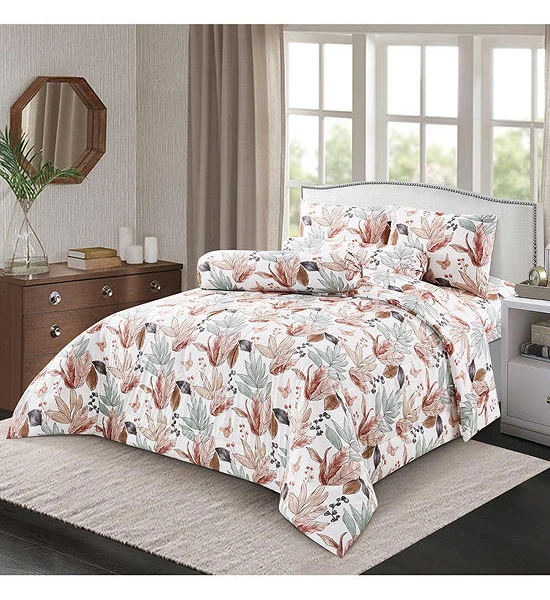 ESQUIRE Fitted Sheet Set 5 pcs. Microtech Collection Printed Glory Multi-Color Оригинал