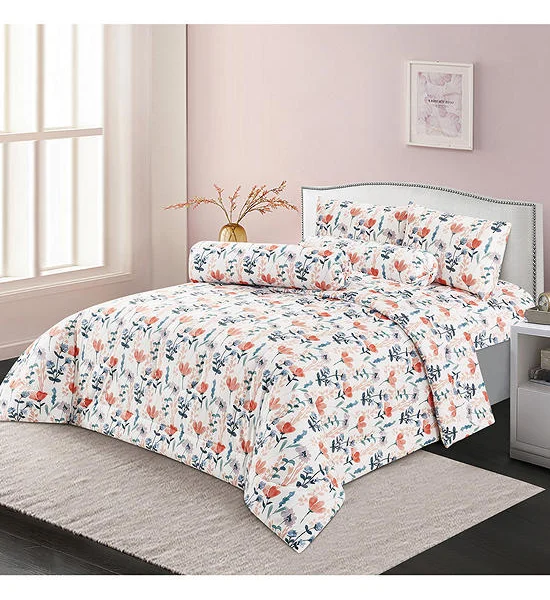 HAVEN Fitted Sheet Set Printed Microtech Collection 5 Pcs Gorgeous Multi-Color Оригинал