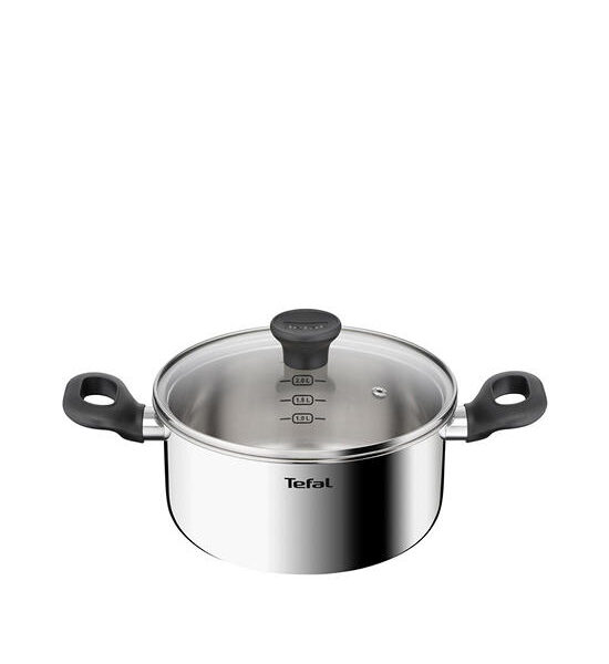 TEFAL Stewpot Starter 20 cm E3254495 + Lid Silver Оригинал