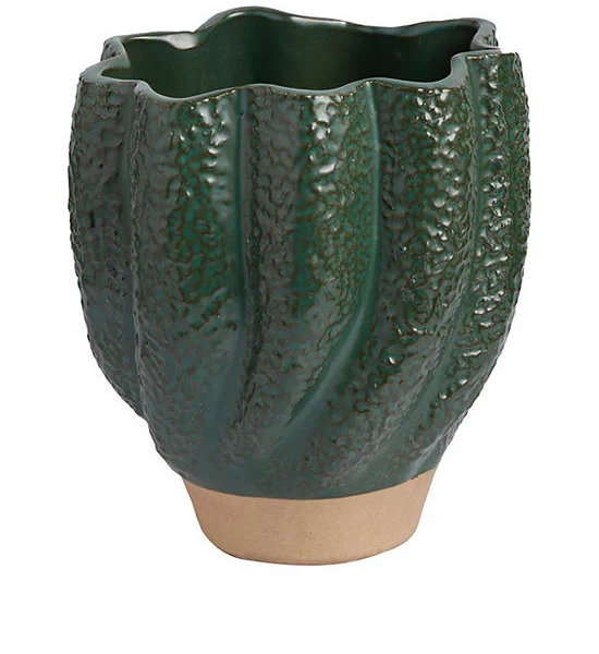 CENTRAL HOME Ribbed Pot CRM GR 19X19X21 cm Green Оригинал