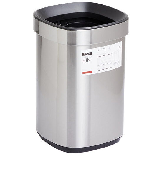 Eazy Clean Trash Bin Without lid SS410 12 L Silver Оригинал