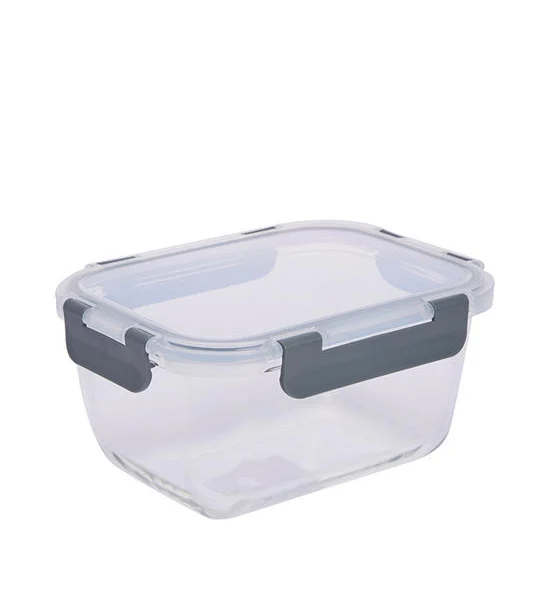 CENTRAL HOME Glass Food Container Rectangle Design 950 mL. Grey Оригинал