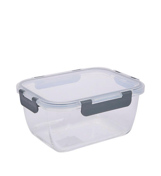 CENTRAL HOME Glass Food Container Rectangle Design 1520 mL. Grey Оригинал