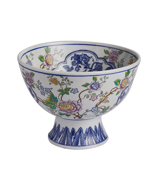CENTRAL HOME Bowl Floral CRM Size 20x20x15 cm Blue/White Оригинал