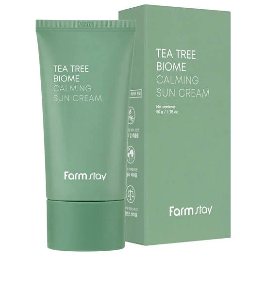 FARMSTAY Tea Tree Biome Calming Sun Cream 50 g. Оригинал
