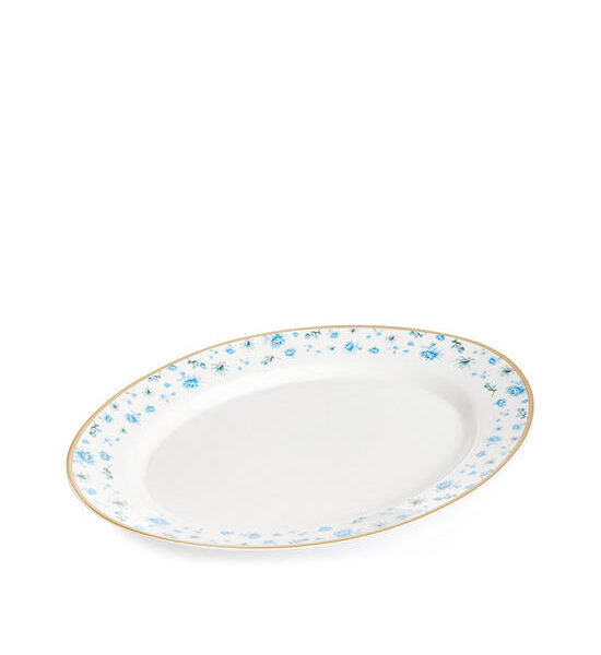 CENTRAL HOME Plate Oval Opal Milton 33 cm White/Blue Оригинал