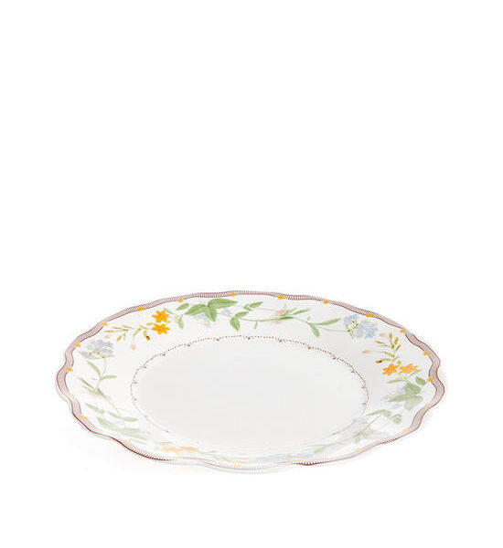 CENTRAL HOME Plate Flat Opal Elllan 18 cm White/Flower Оригинал