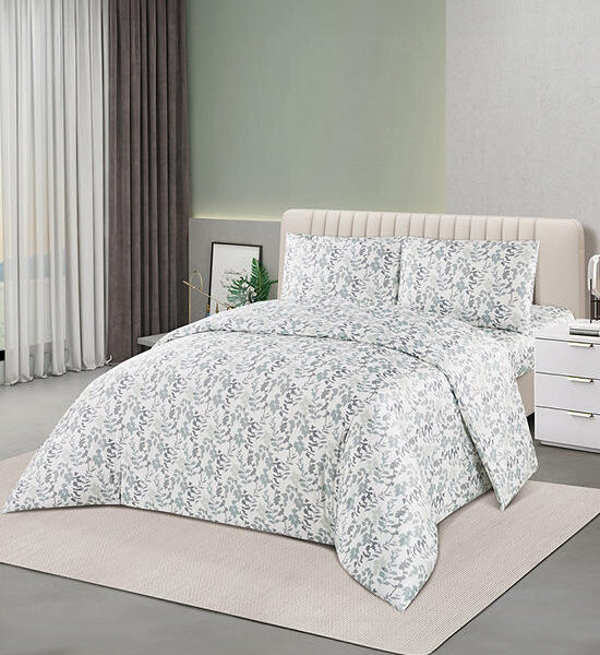 ESQUIRE Fitted Sheet Set  Print Bamboo Coolplus Collection 3 Pcs Leafy Оригинал