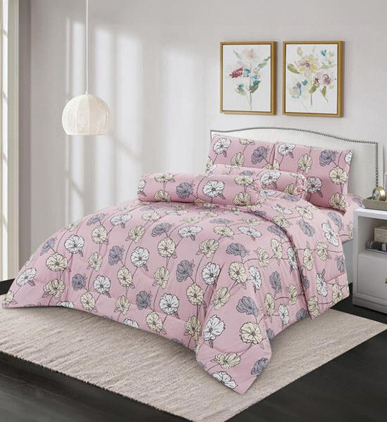 HAVEN Fitted Sheet Set Microtech Collection Peony Printed Pink Оригинал