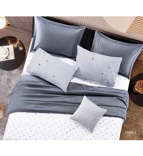SANTAS Nimble Bed Sheet Set 6 Pcs. (3084) Medium Grey Оригинал