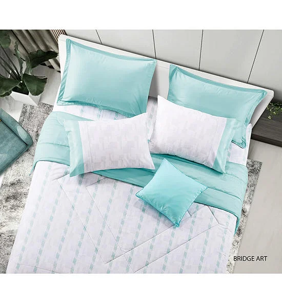 SANTAS Bridge Art Bed Sheet Set 10 Pcs. (3087) Light Green Оригинал