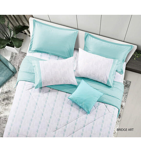 SANTAS Bridge Art Bed Sheet Set 10 Pcs. (3087) Light Green Оригинал