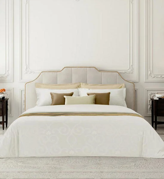 PASAYA Duvet Cover 100X90 Inch (King Size) Fleur De Lis 650 Series SILVER BLUE Оригинал