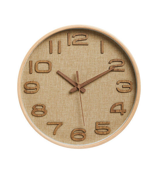 HAVEN Wall Clock Circle Wood 12 in Cream Оригинал