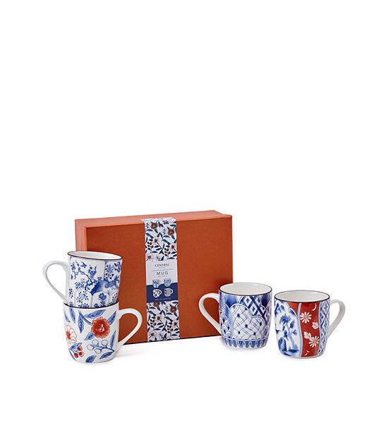 CENTRAL HOME Mugs Set 4 Pcs Blue Оригинал